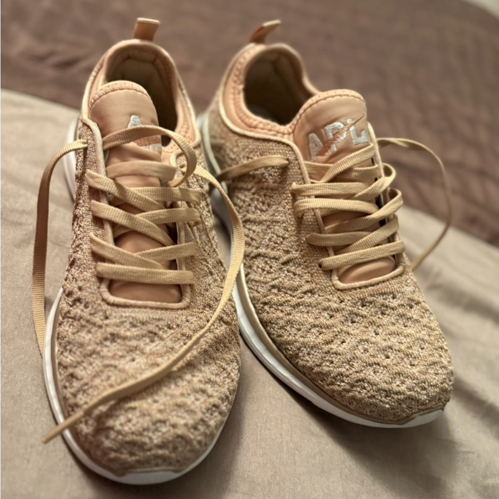 APL Women's Rose Gold Knit Sneakers size 7.5